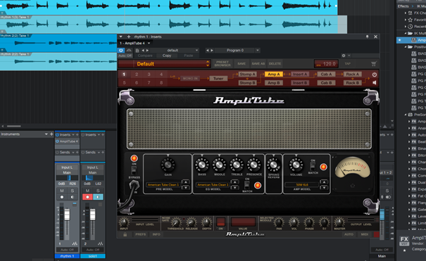 Studio One 5 - AmpliTube 4